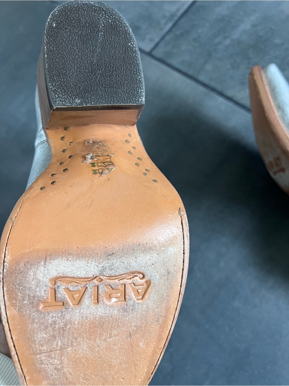 Ariat Dixon X Toe Western Metallic Silver Ankle Boot - Picture 11 of 14